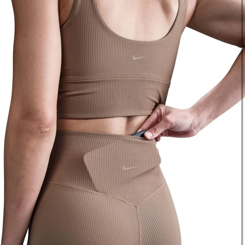 NWT Nike Zenvy Rib Women's Gentle-Support High-Waisted Flared Leggings XS